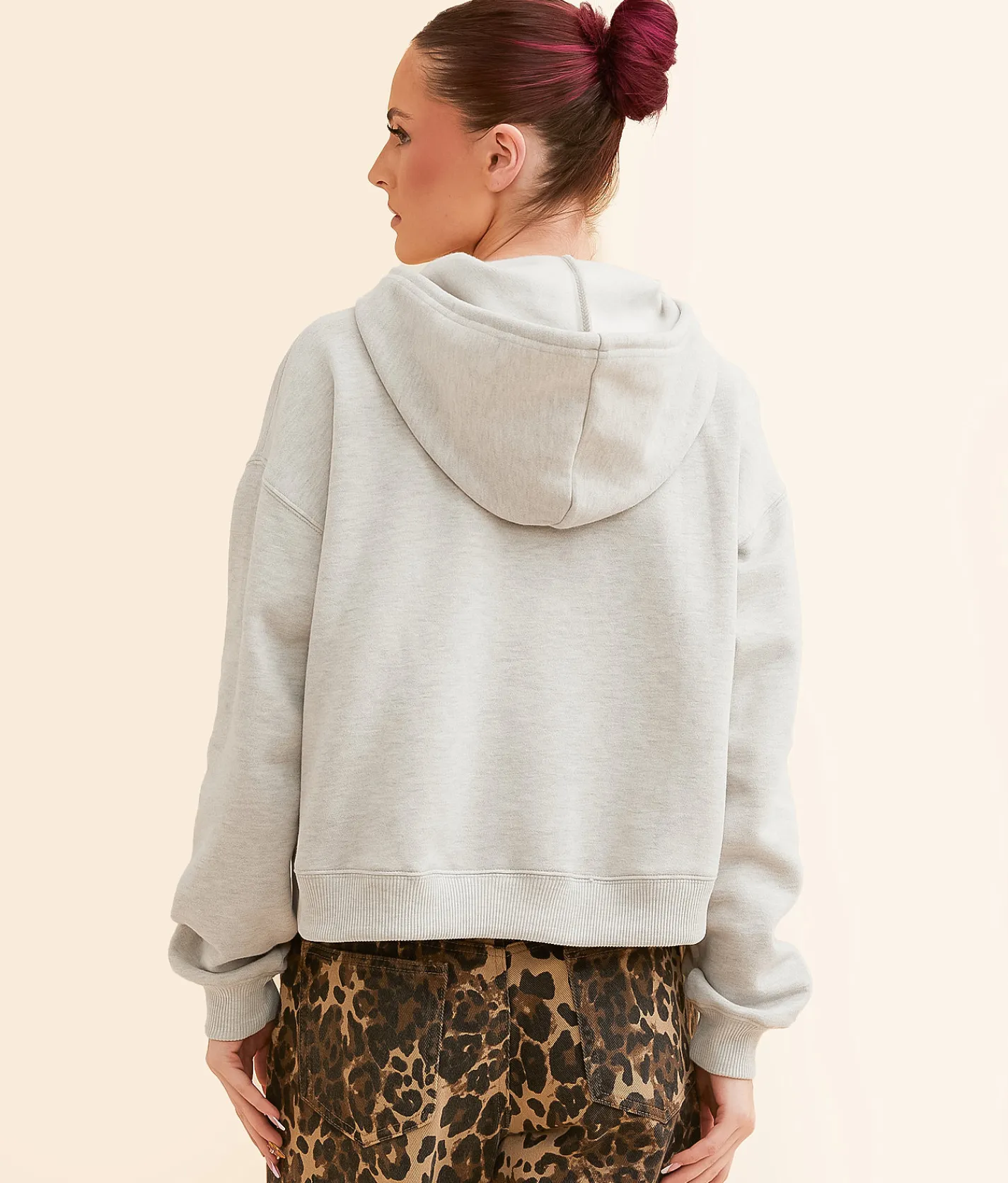 Tops | Gilded Intent Cropped Boxy Hooded Sweatshirt Feathered Owl
