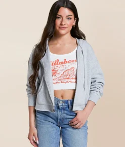 FITZ + EDDI Cropped Hoodie Tin Foil Hot