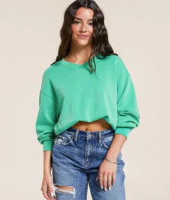 Tops | FITZ + EDDI Cropped Pullover Fuchsia Purple