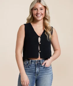 Tops | Double Zero Cropped Sweater Tank Top Alpaca