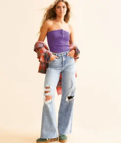 Tops | Papermoon Cropped Tube Top Purple