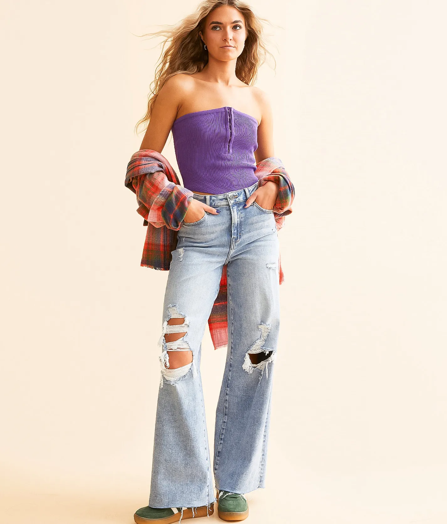 Tops | Papermoon Cropped Tube Top Purple