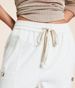 trend:notes Cropped Wide Leg Pant Cream Best