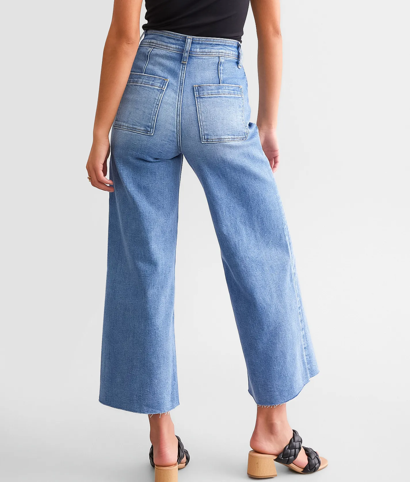 Flying Monkey Cropped Wide Leg Stretch Jean Bandits Clearance