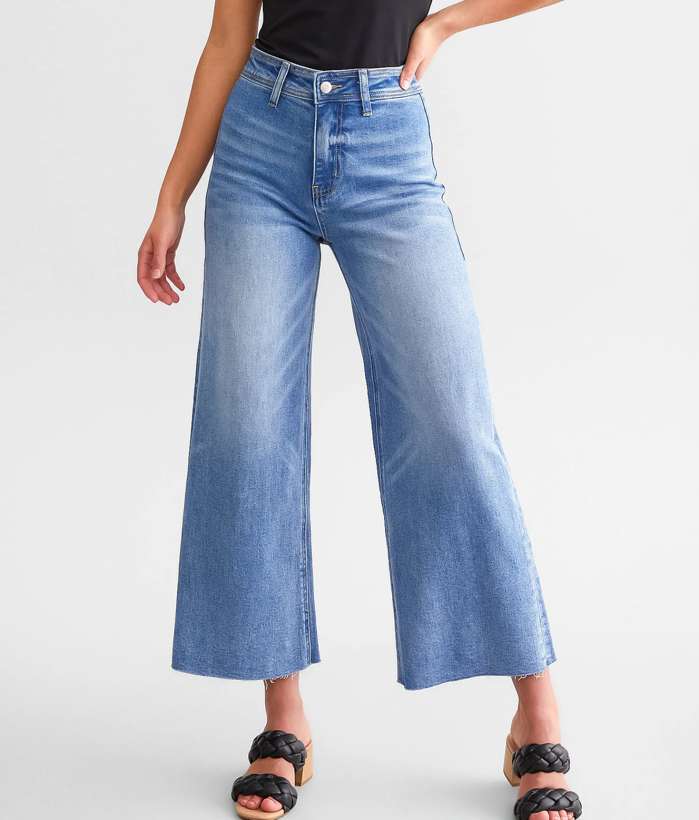 Flying Monkey Cropped Wide Leg Stretch Jean Bandits Clearance