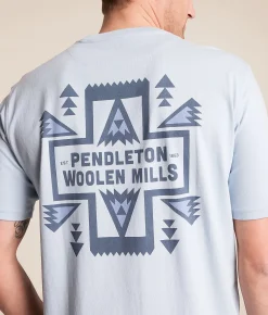 Pendleton Cross Deschutes T-Shirt Light Blue Blue Clearance