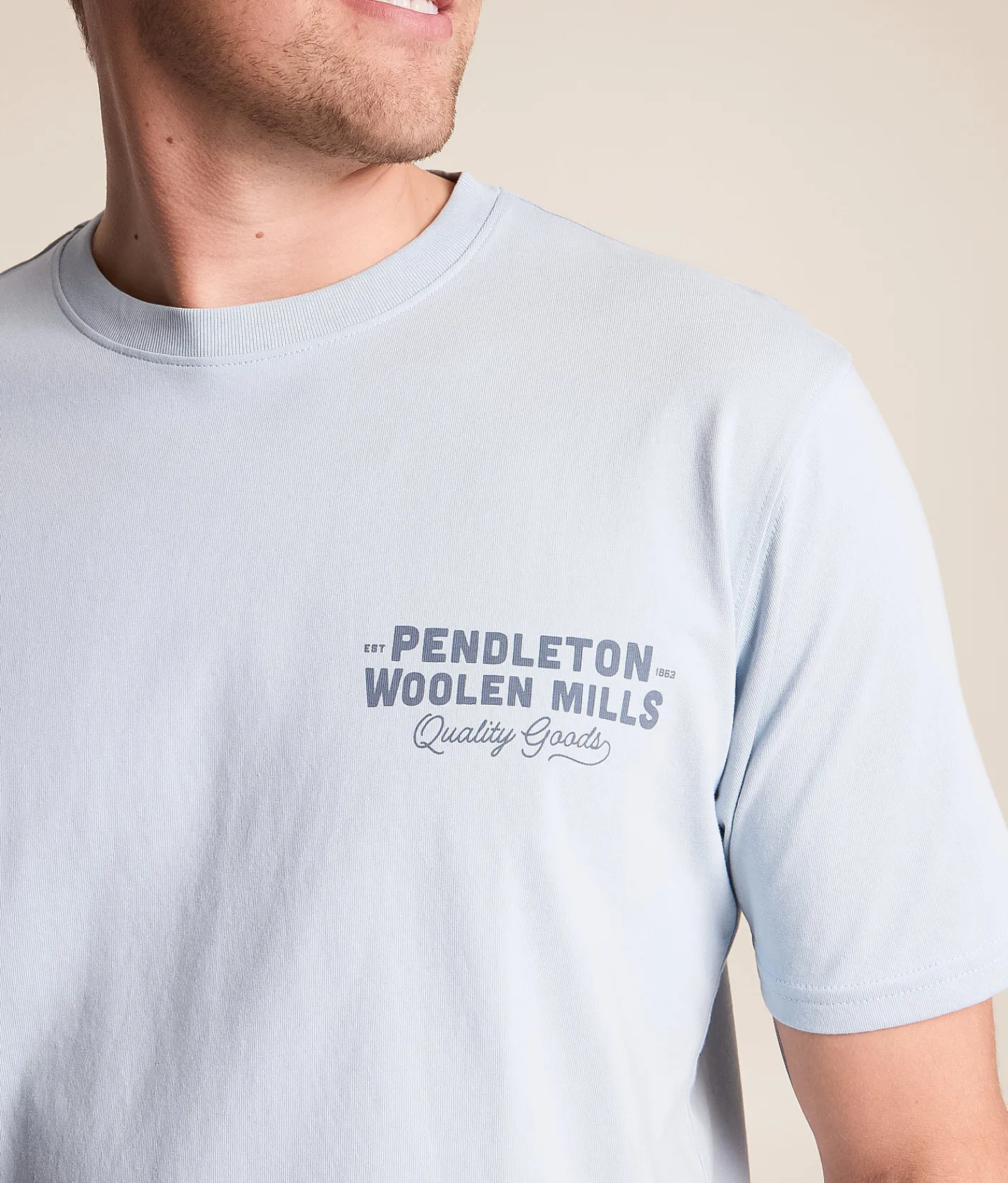 Pendleton Cross Deschutes T-Shirt Light Blue Blue Clearance
