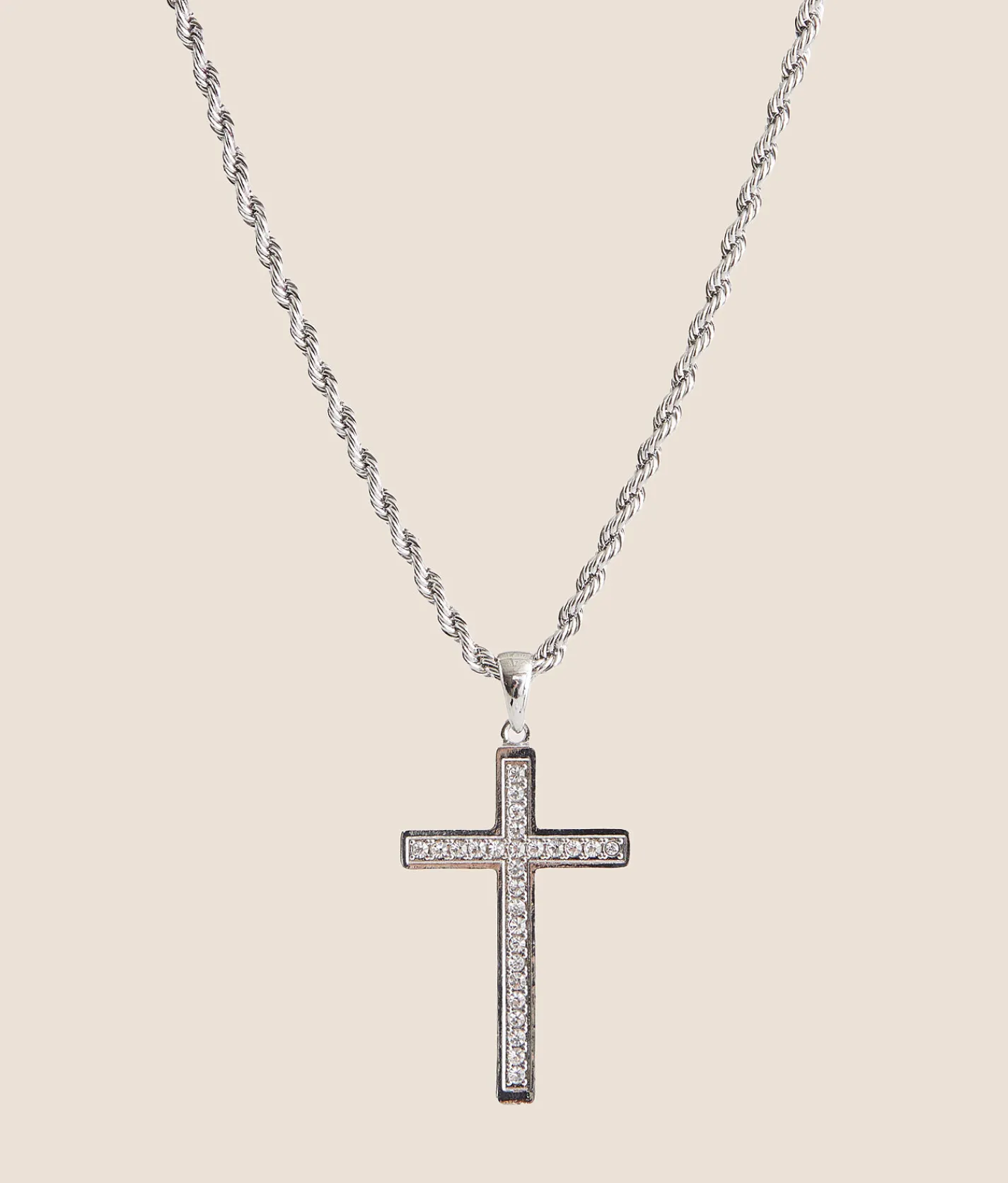 Accessories | BKE Cross Pendant " Necklace Silver
