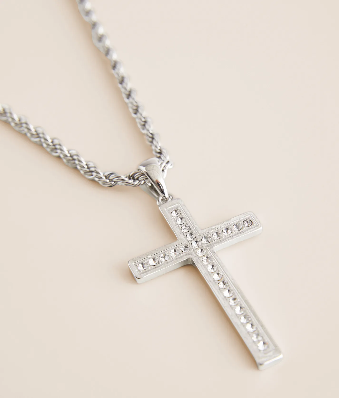 Accessories | BKE Cross Pendant " Necklace Silver