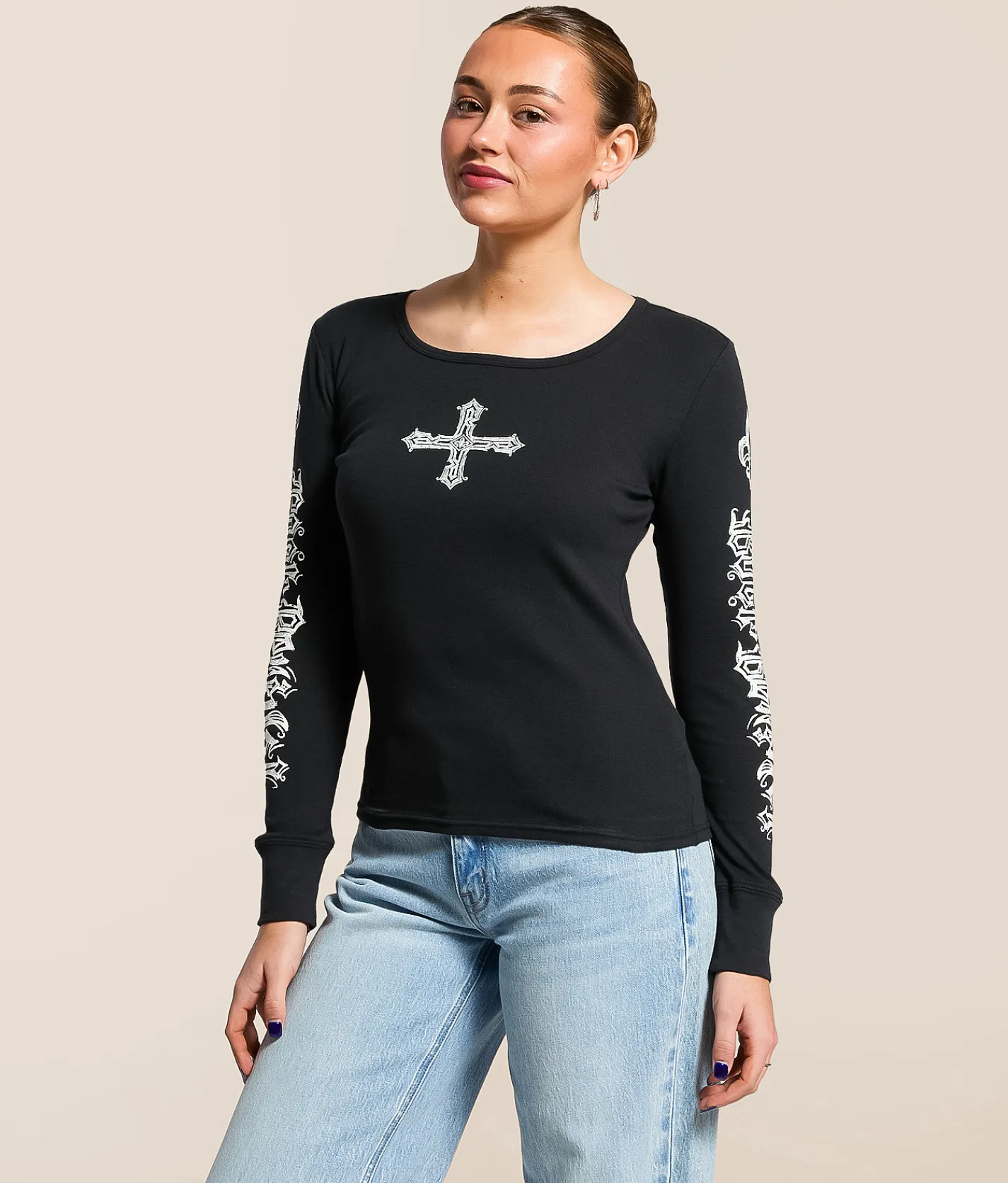 Tops | Rock Revival Cross T-Shirt Black