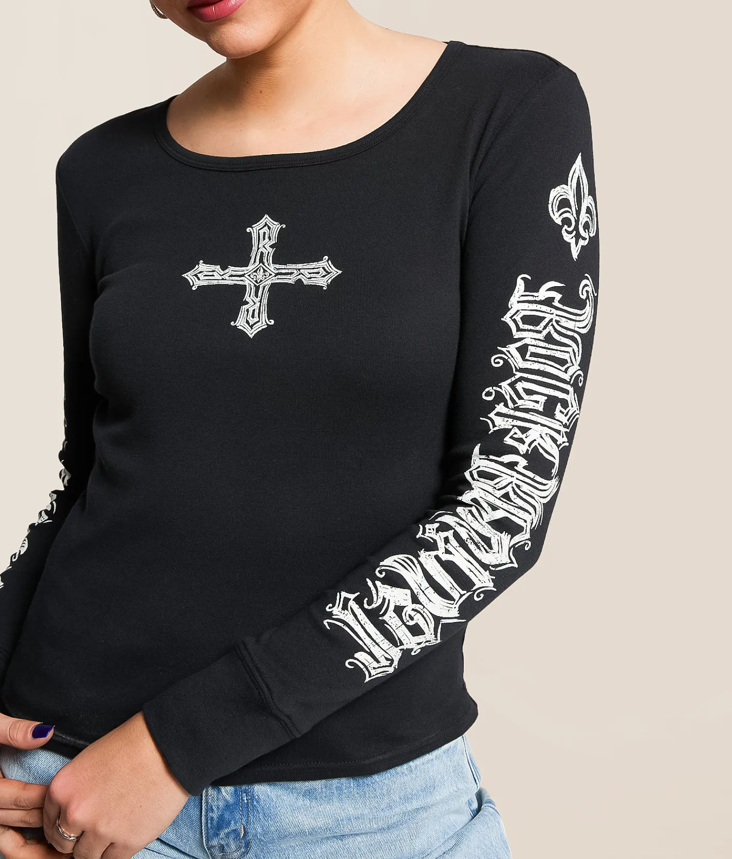 Tops | Rock Revival Cross T-Shirt Black