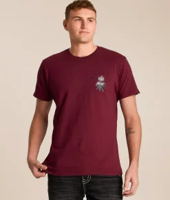 Tops|Graphic T-Shirts | Sullen Cry Mary T-Shirt Burgundy
