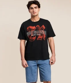 Tops|Graphic T-Shirts | True Religion Crystal Logo T-Shirt Jet Black