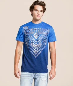 Tops|Graphic T-Shirts | American Fighter Crystal River T-Shirt Palace Blue Limoges
