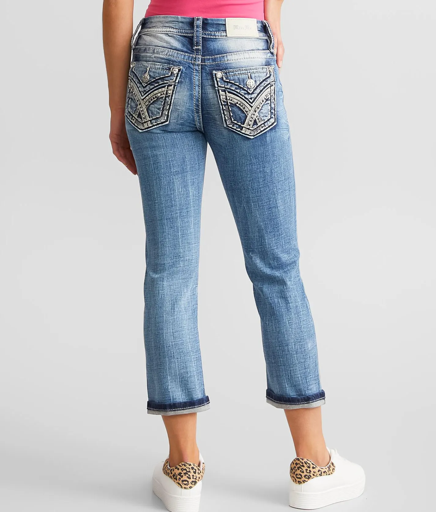 Jeans|Bottoms | Miss Me Cuffed Stretch Capri Jean M383