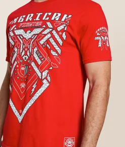 American Fighter Cullen T-Shirt Red Reactive