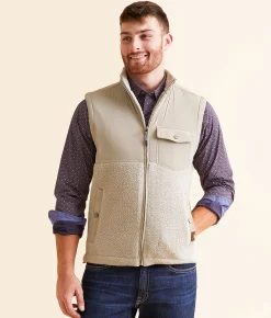 Dakota Grizzly Cumberland Sherpa Vest Chalk Sale