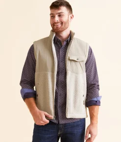 Dakota Grizzly Cumberland Sherpa Vest Chalk Sale