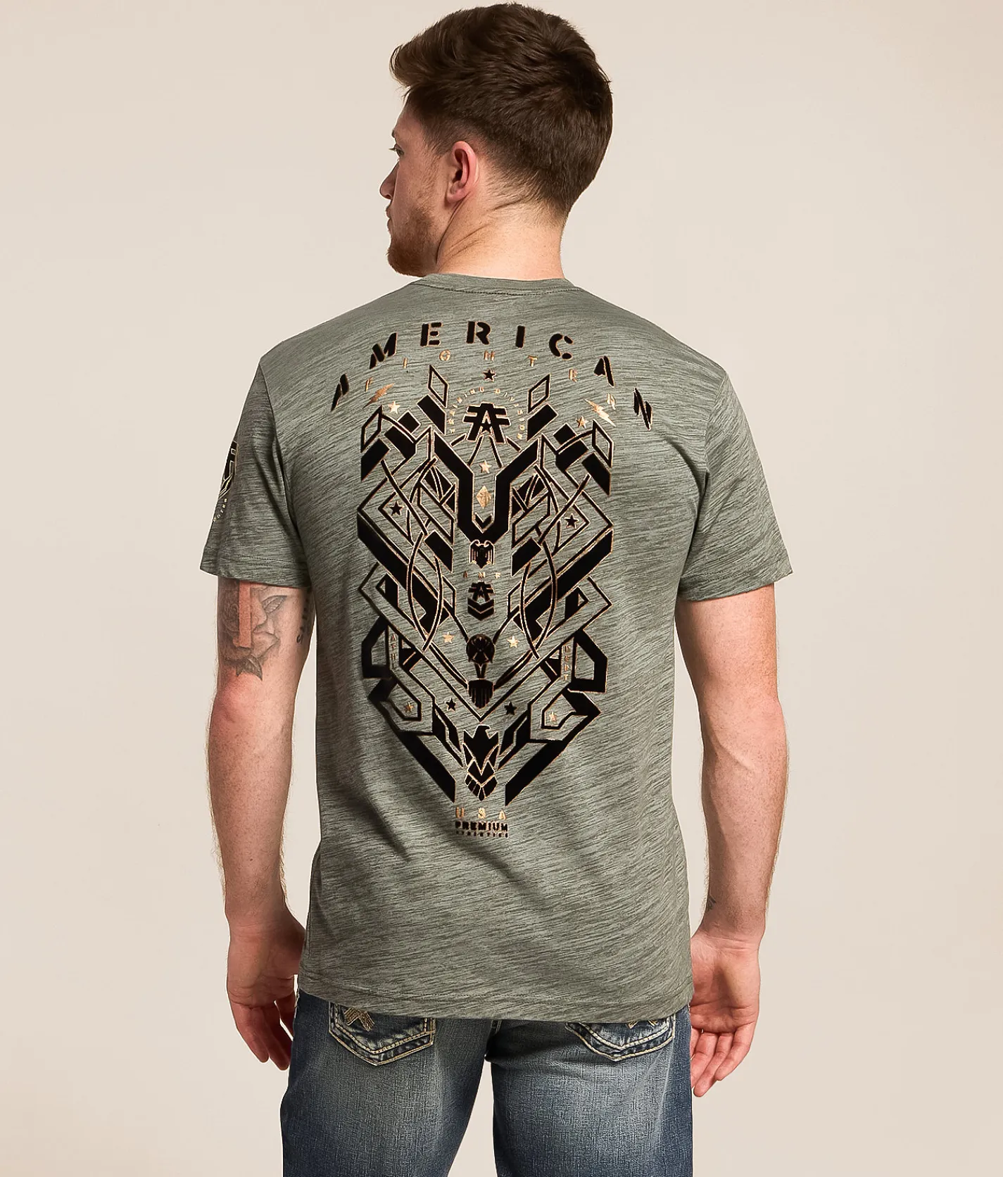 American Fighter Cunningham T-Shirt Sage Dark Sage Outlet