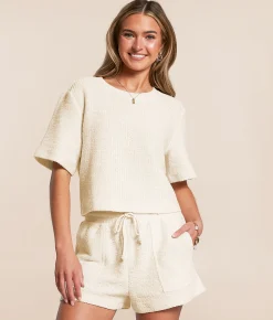Z Supply Curran Looped Terry Pullover Natural Outlet