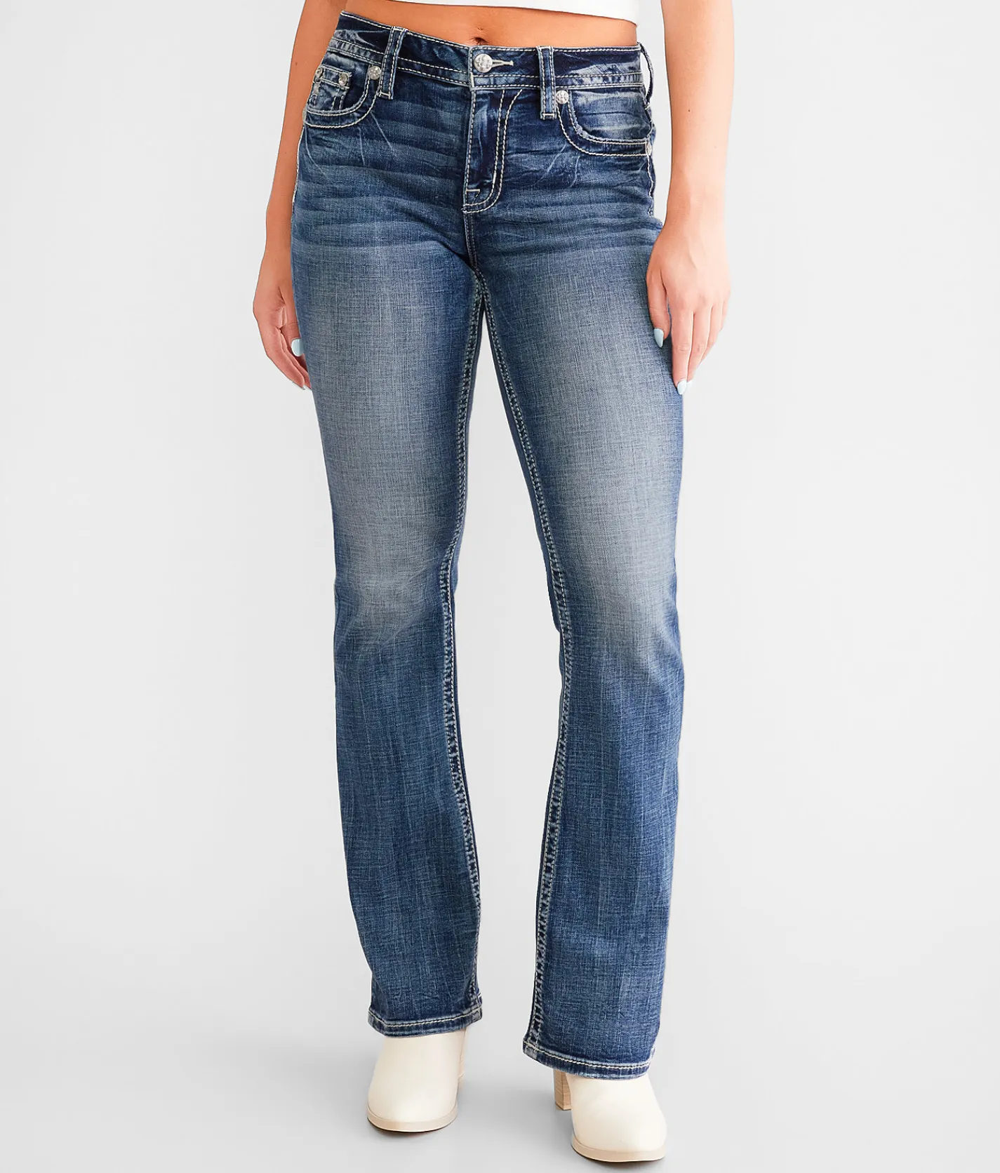 Jeans|Bottoms | Miss Me Curvy Boot Stretch Jean MK 73