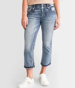 Jeans|Bottoms | Miss Me Curvy Cuffed Stretch Capri Jean M383