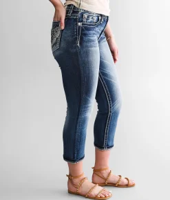 Jeans|Bottoms | Miss Me Curvy Mid-Rise Cuffed Stretch Capri Jean K982B