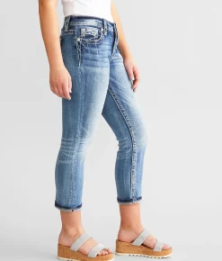 Jeans|Bottoms | Miss Me Curvy Mid-Rise Cuffed Stretch Capri Jean M758