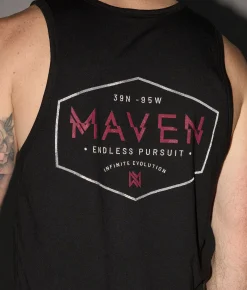 Tops | Maven Co-op Cut Badge Tank Top Black