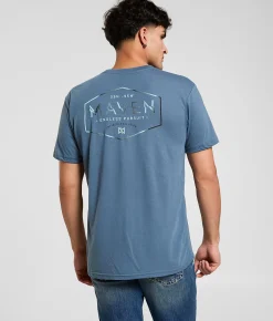 Tops|Graphic T-Shirts | Maven Co-op Cut Badge T-Shirt China Blue