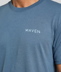 Tops|Graphic T-Shirts | Maven Co-op Cut Badge T-Shirt China Blue
