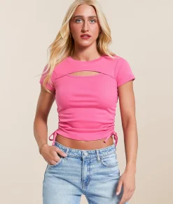 FITZ + EDDI Cut-Out Top Azalea Pink Hot