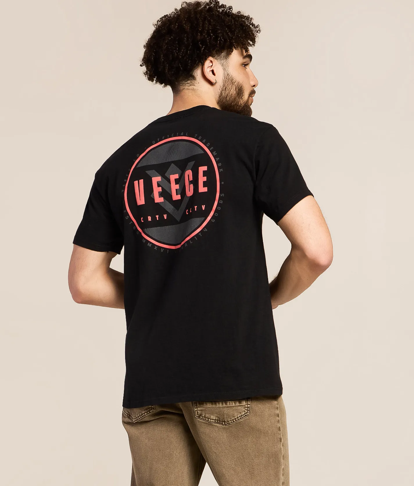 Veece Cut Through T-Shirt Washed Black Hot