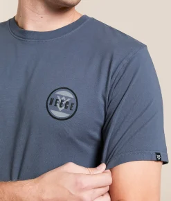 Veece Cut Through T-Shirt Blue Grey Sale