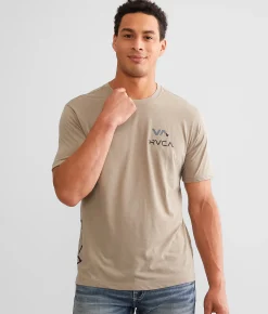 Graphic T-Shirts | RVCA Cut VA Sport T-Shirt Dark Khaki Sport