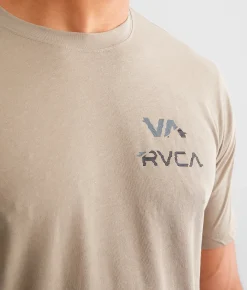 Graphic T-Shirts | RVCA Cut VA Sport T-Shirt Dark Khaki Sport
