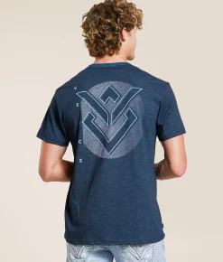 Veece Cyber Punked T-Shirt Cobalt Blue Black Best