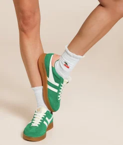 Shoes | Gola® Cyclone Suede Sneaker Emerald Off White