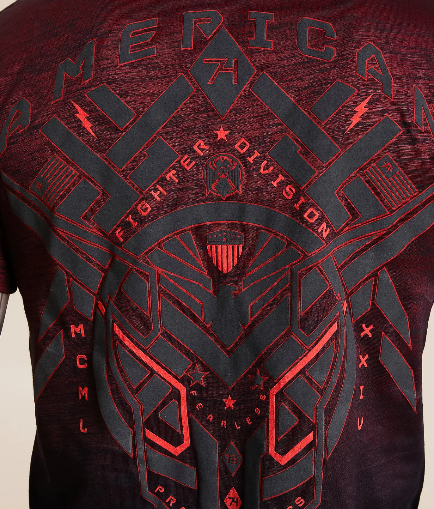American Fighter Dadeville T-Shirt Cherry Black Tetris Clearance