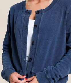 Z Supply Daily Knit Denim Cardigan Indigo Best
