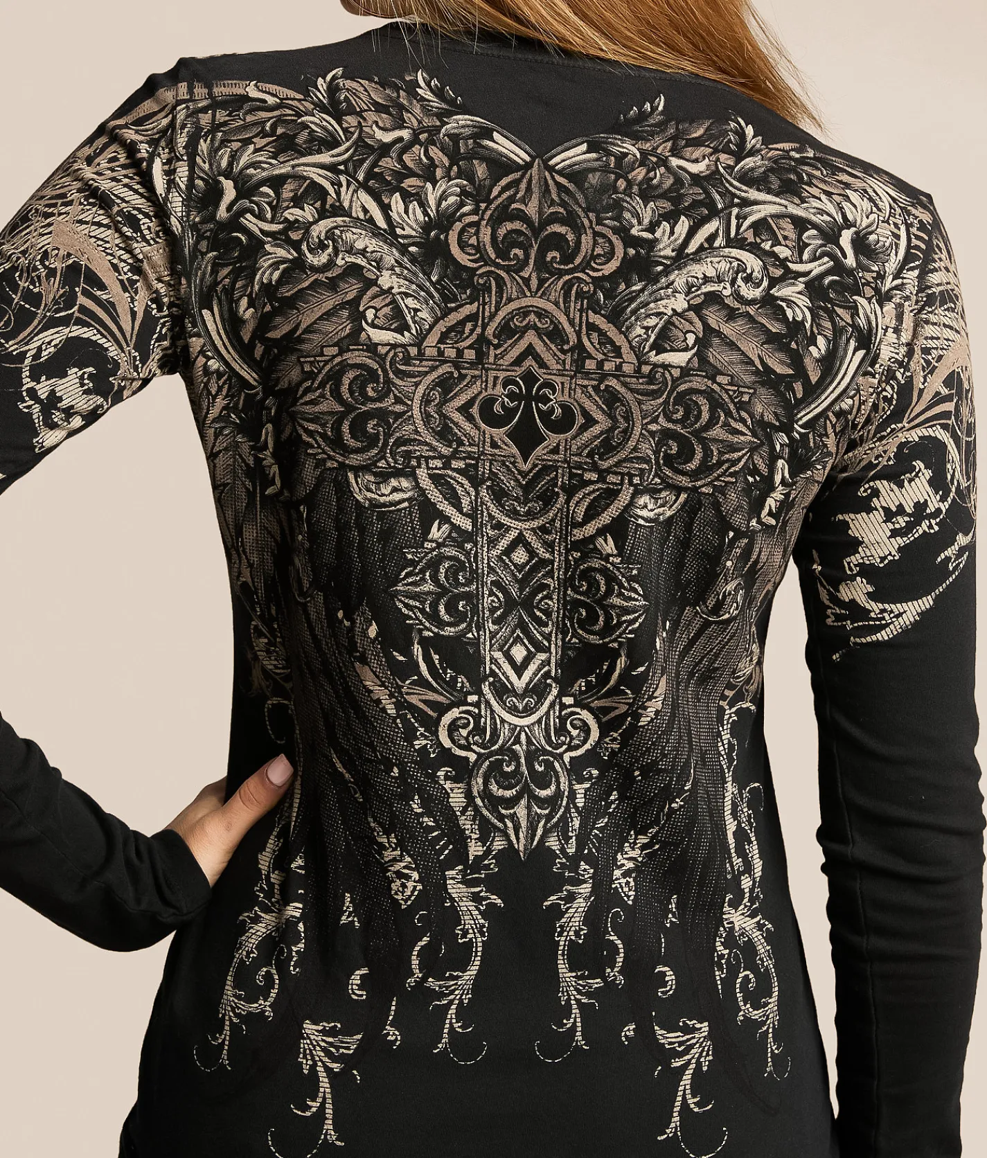 Tops | Affliction Daisetta T-Shirt Black Potassium Wash