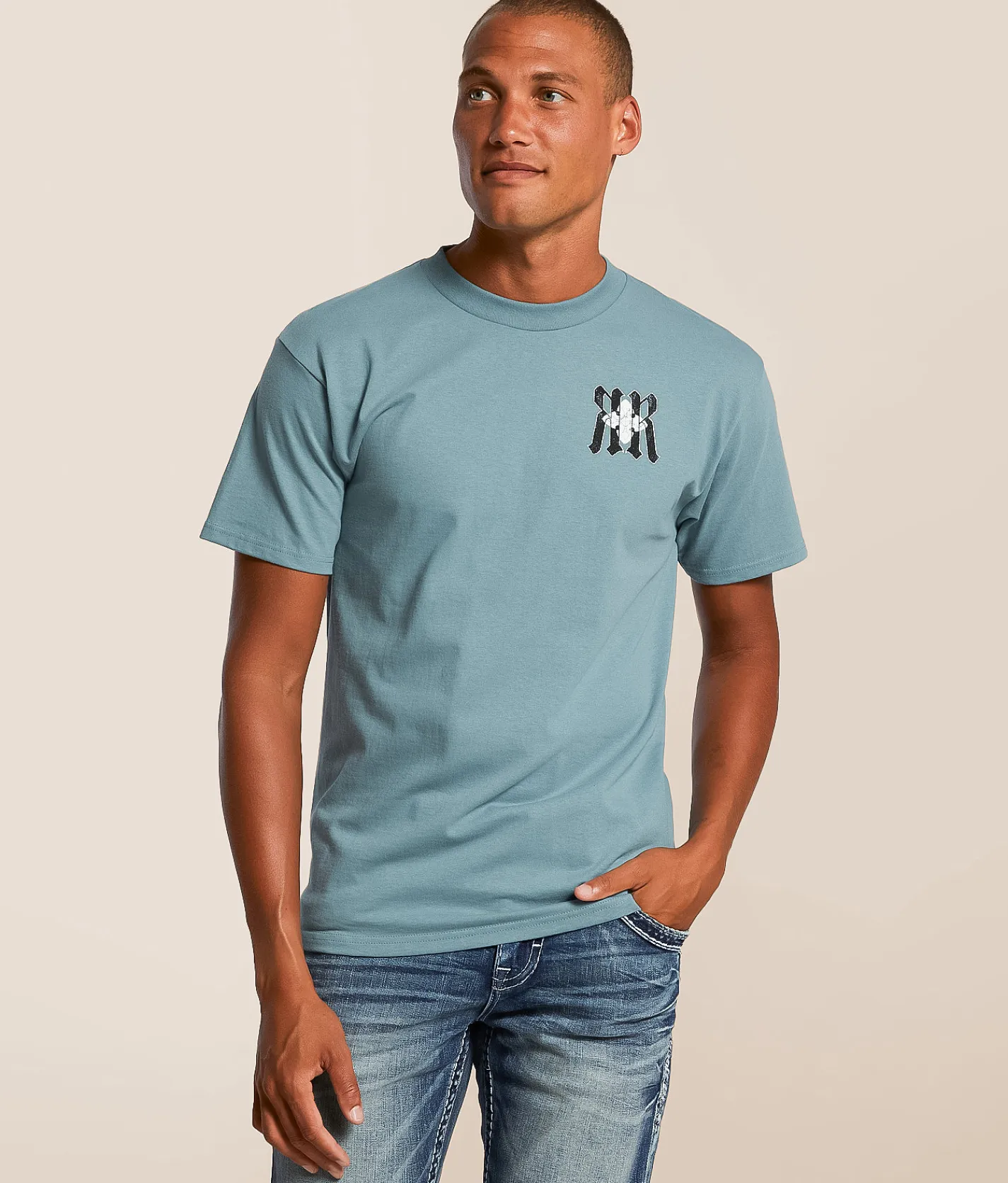 Rock Revival Dakota T-Shirt Good Grey Clearance