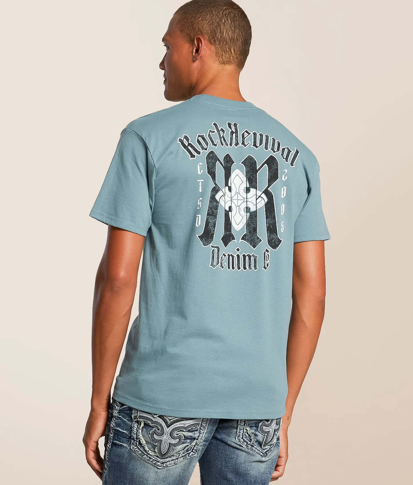 Rock Revival Dakota T-Shirt Good Grey Clearance