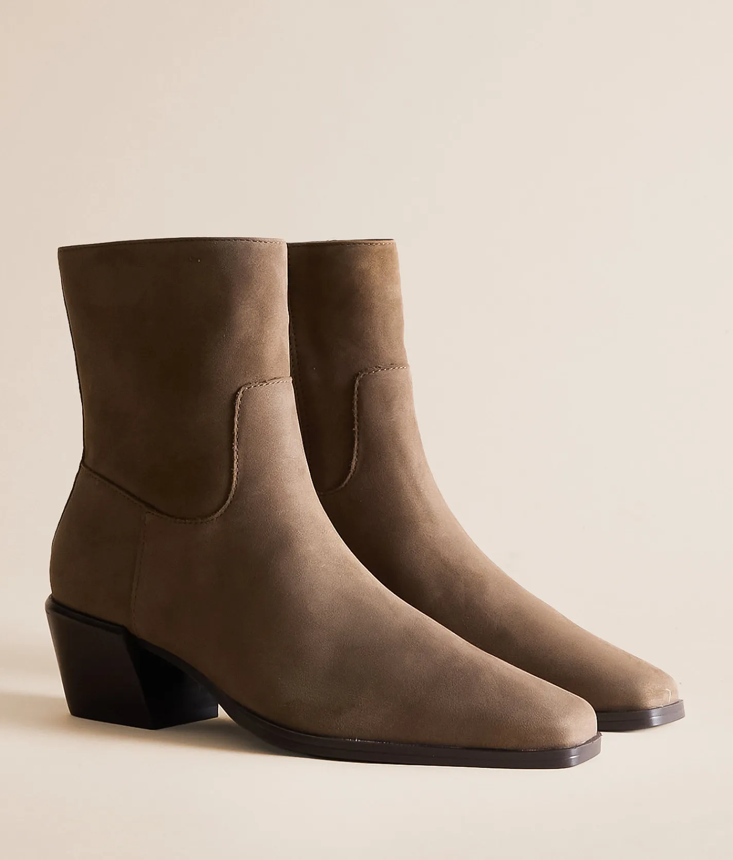 Steve Madden Daney Leather Ankle Boot Grey Suede Clearance