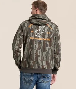 Brixton Danforth Camo Hooded Sweatshirt Bark Camo Outlet