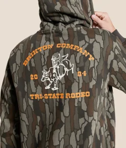 Brixton Danforth Camo Hooded Sweatshirt Bark Camo Outlet