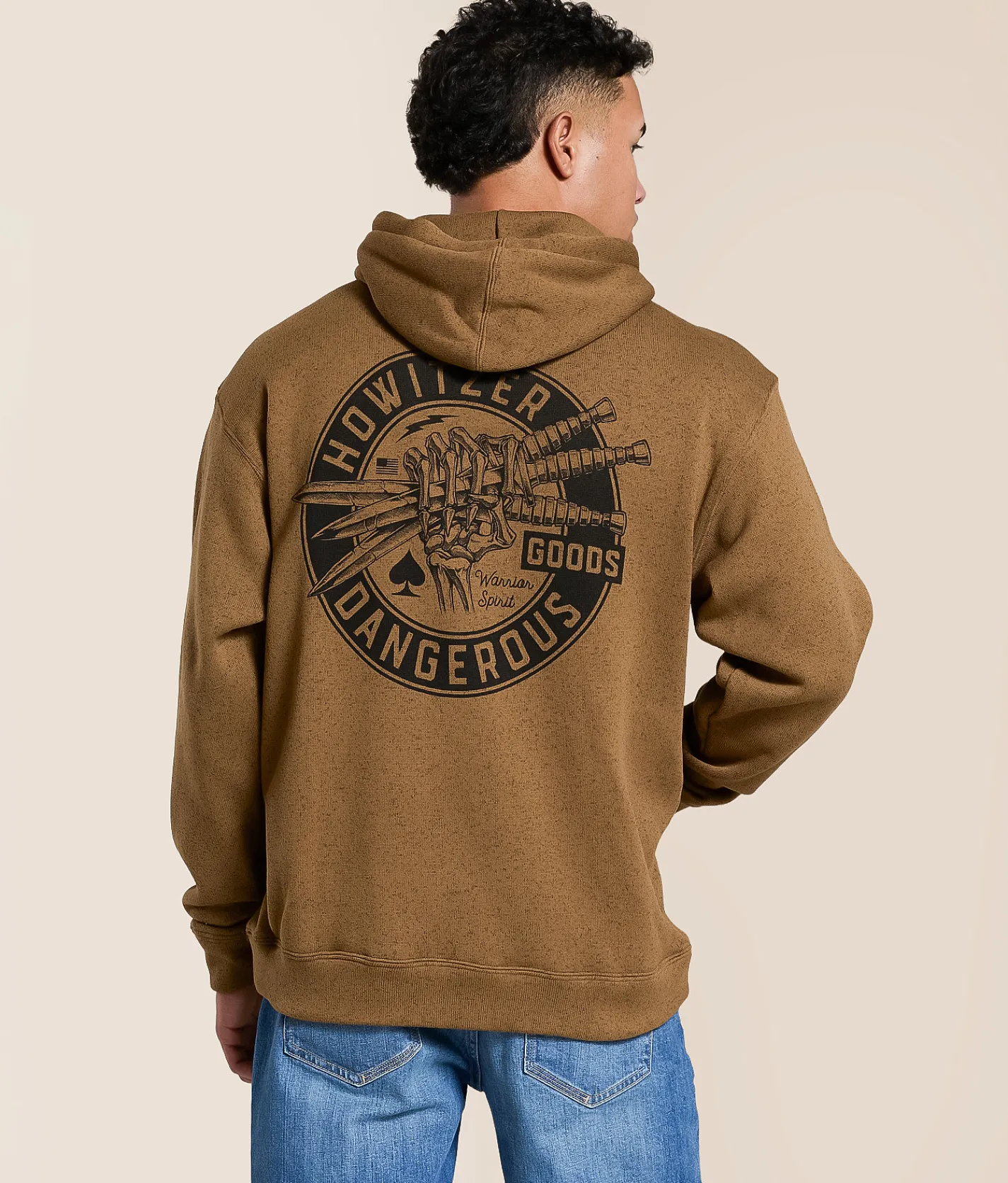 Tops | Howitzer Dangerous Goods Hooded Sweatshirt Timberwolf