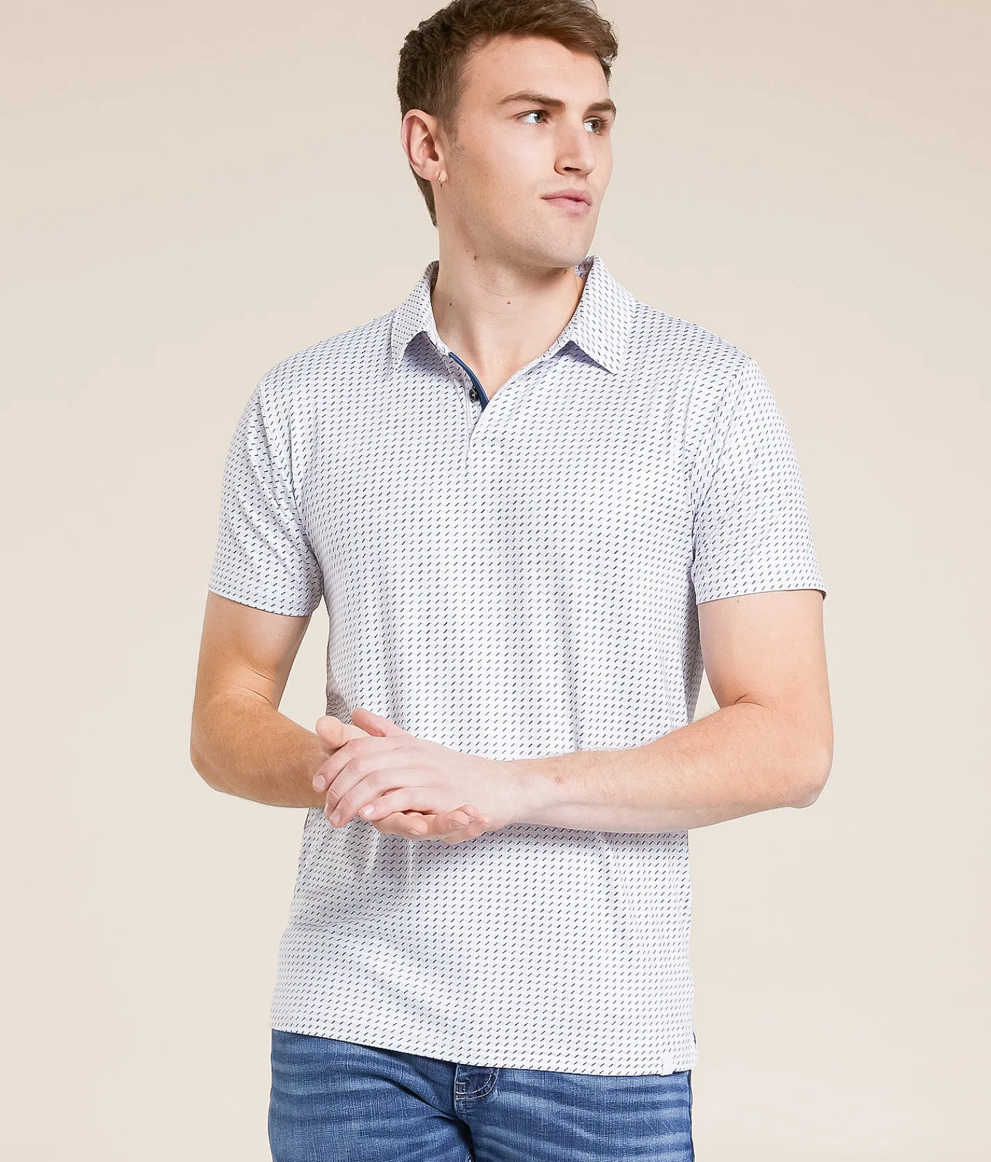 Activewear | J.B. Holt Dano Performance Polo White Multi