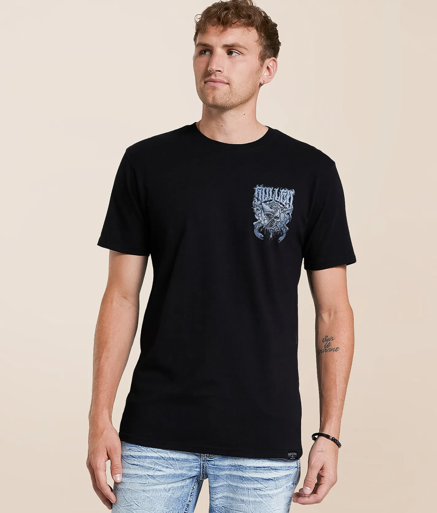 Tops|Graphic T-Shirts | Sullen Dark Depths T-Shirt Jet Black