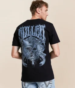 Tops|Graphic T-Shirts | Sullen Dark Depths T-Shirt Jet Black